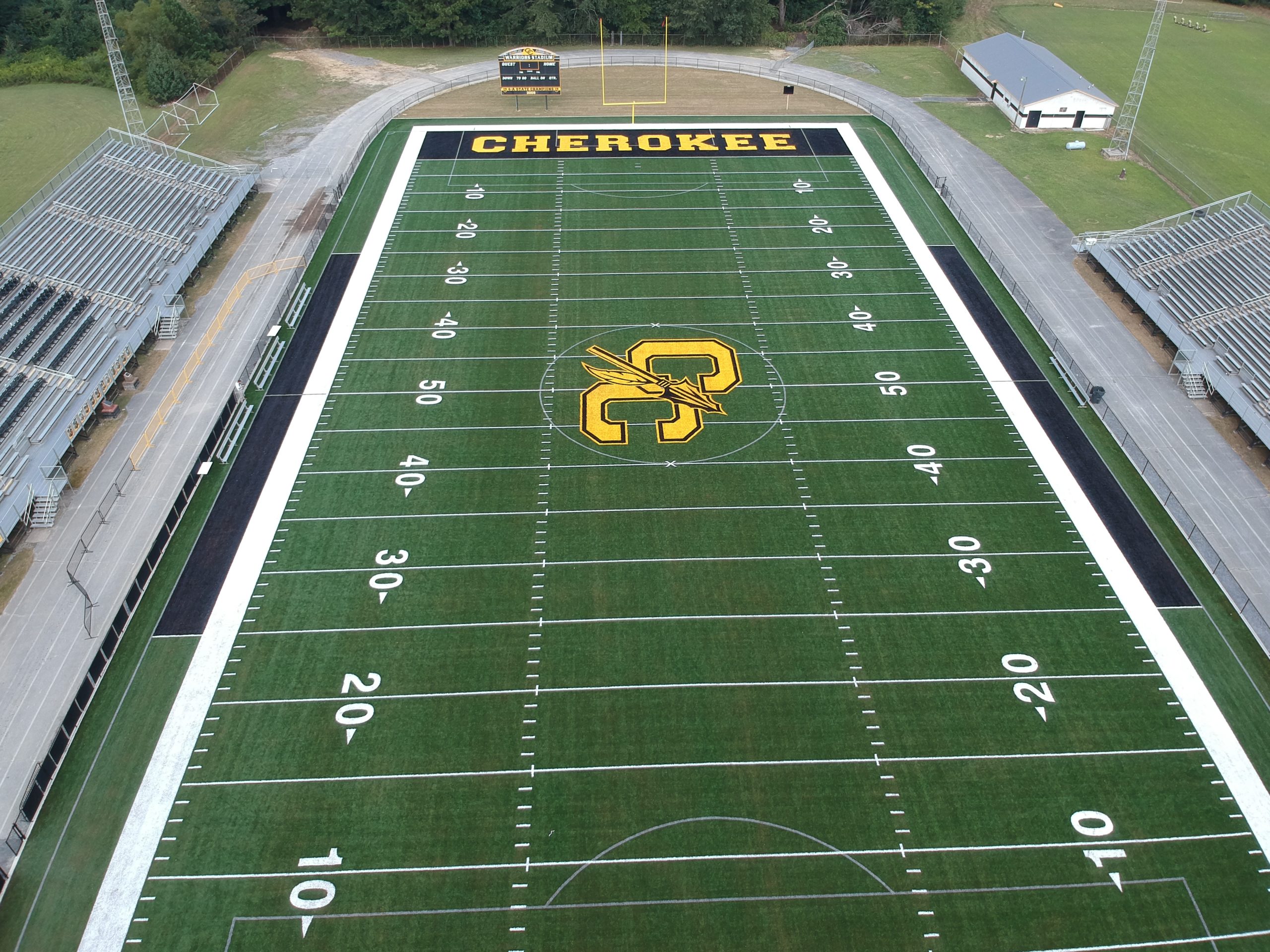 New Cherokee County High School Football Field Installation - Sprinturf